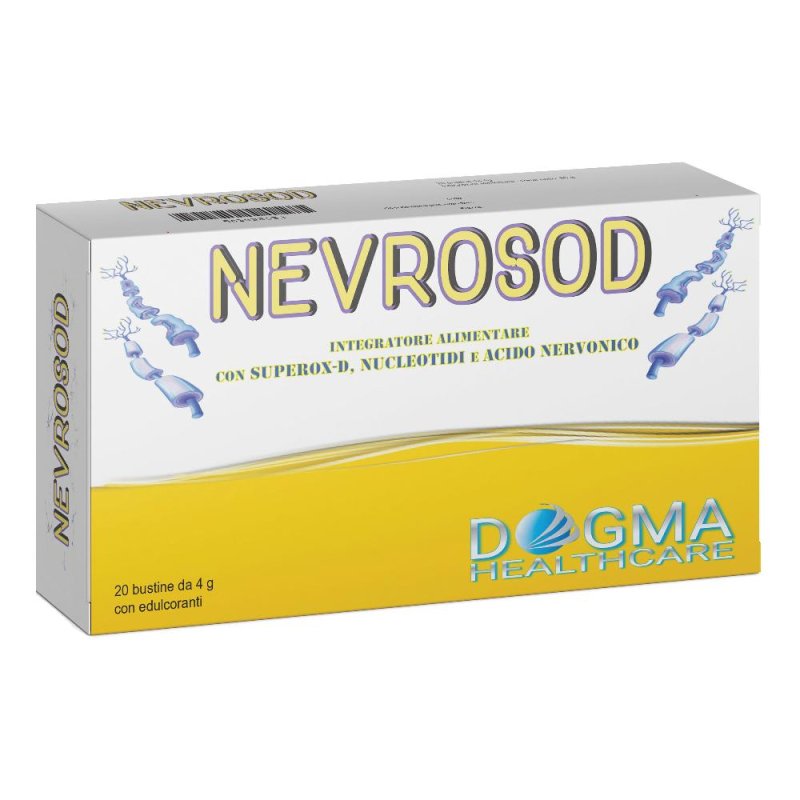 Nevrosod Integratore Alimentare in Bustine 20 Pezzi – Supporto del Sistema Nervoso e Riduzione di Stress e Stanchezza