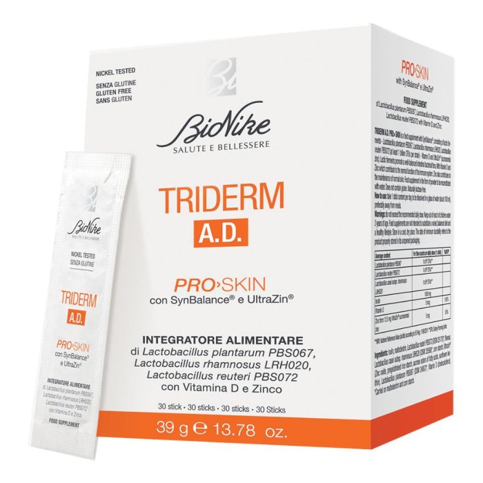 BioNike Triderm A.D. - Pro Skin Integratore Alimentare 30 stick
