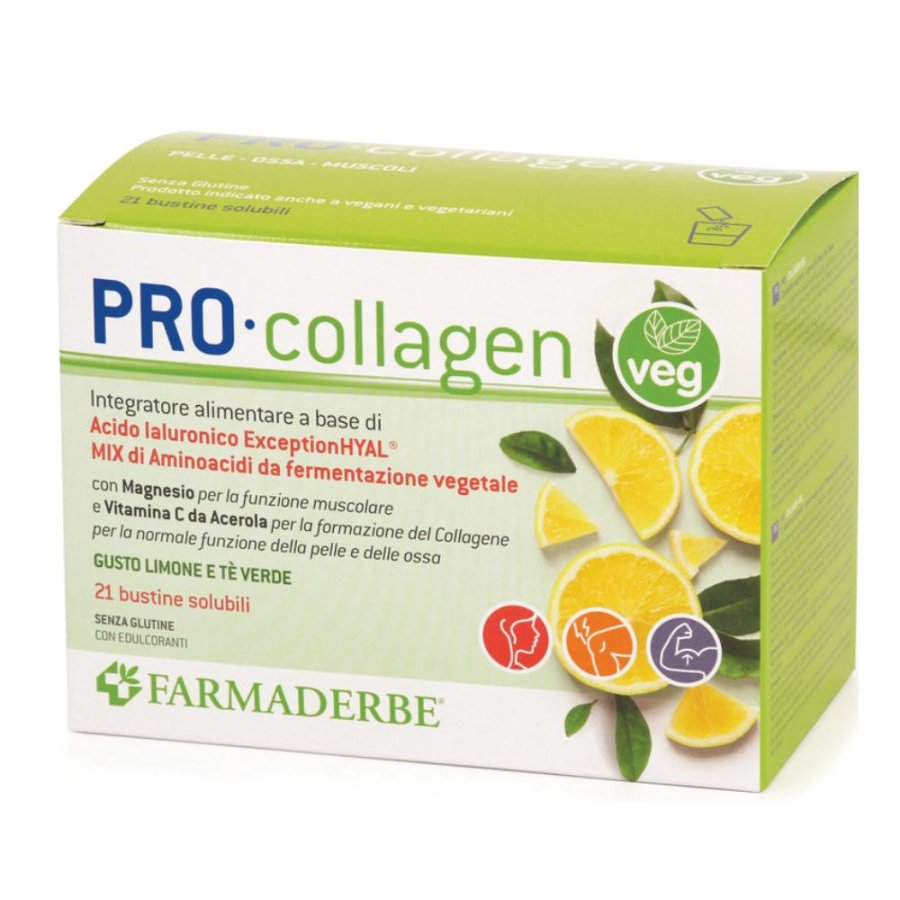 Farmaderbe Pro Collagen Veg Integratore Alimentare 21 Buste Farmaderbe Pro Collagen Veg Integratore Alimentare 21 Buste