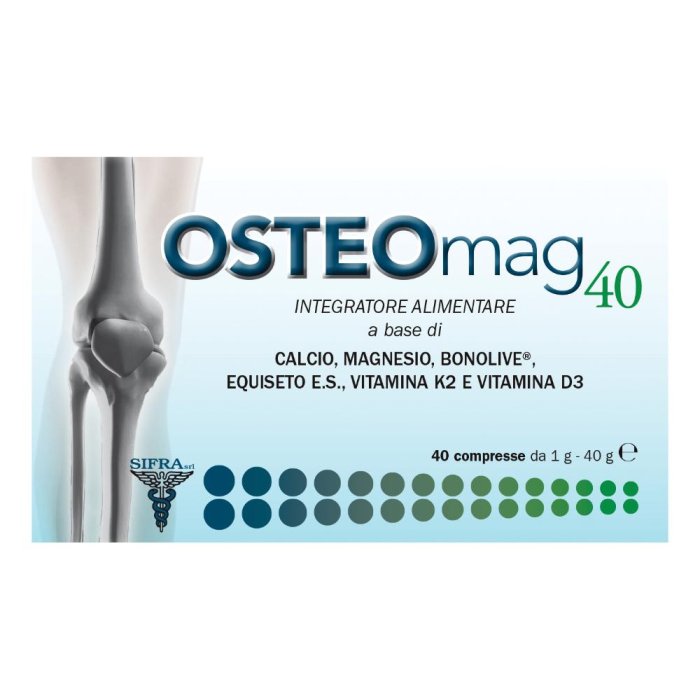 Osteomag 40 Compresse Integratore Alimentare per il Benessere delle Ossa con Magnesio e Vitamine