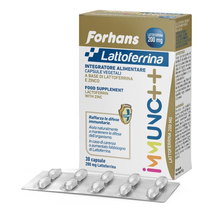 Forhans Immuno++ Integratore con Lattoferrina 200 mg 30 capsule