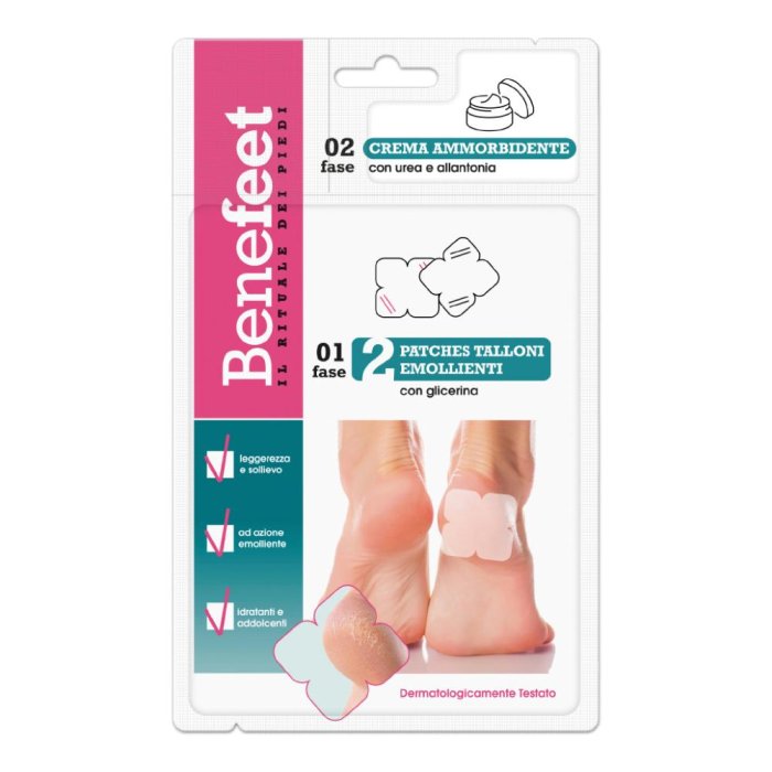 Benefeet patch gel talloni 2 pezzi - cuscinetti in gel per talloni screpolati e secchi