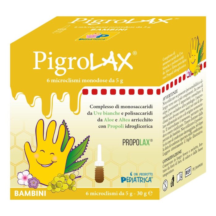 Pigrolax Microclisma BB 6 pezzi - microclismi pediatrici pronti all uso per stipsi
