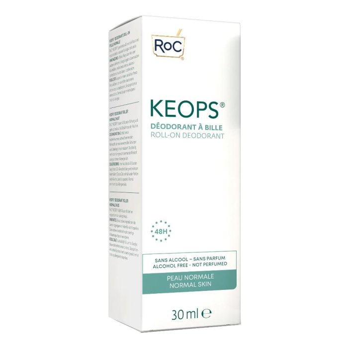 RoC Skincare Cura e Igiene del Corpo Keops Deodorante Cattura Odori Roll-On 30 ml