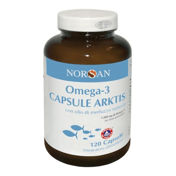 Norsan Omega-3 Capsule Arktis 120 capsule: integratore di olio di merluzzo naturale 