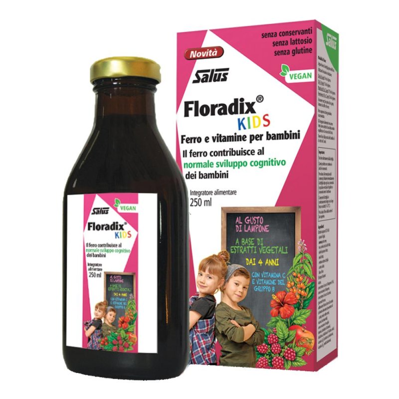 Floradix Kids Integratore Liquido di Ferro e Vitamine per Bambini 250 ml