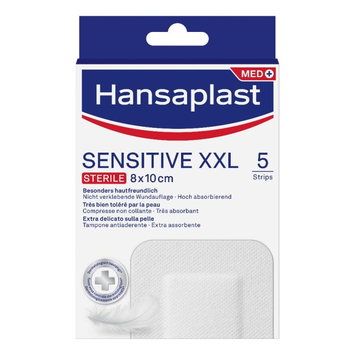 Hansaplast cerotti Sensitive XXL 10 pezzi - cerotti grandi per pelli sensibili