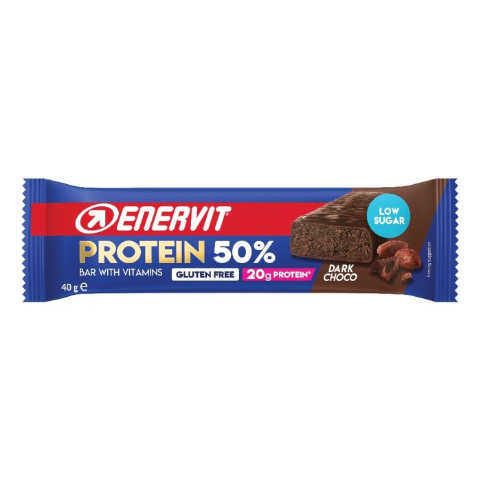 Enervit Sport Bar 50% Dark Choco Barretta proteica 40 g