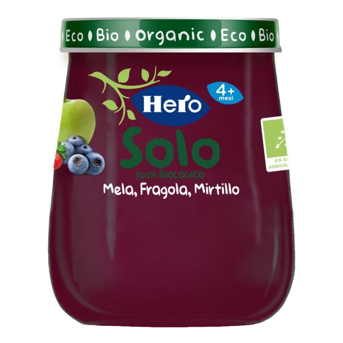 Fater Hero Baby Solo Omogeneizzato Mela Fragola Mirtillo 120 G