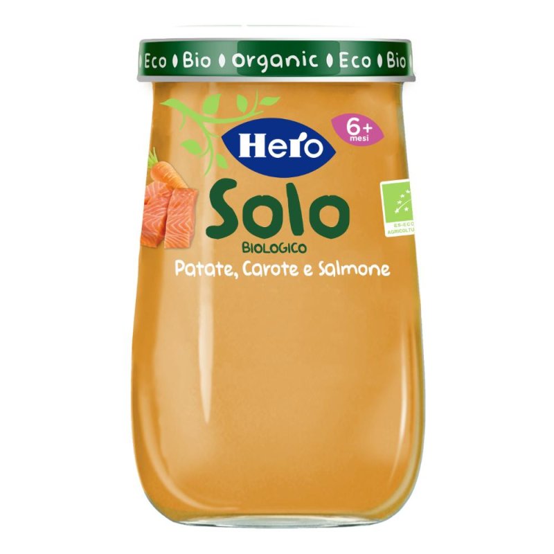 Hero Solo omogeneizzato salmone e verdure - omogeneizzato biologico per bambini