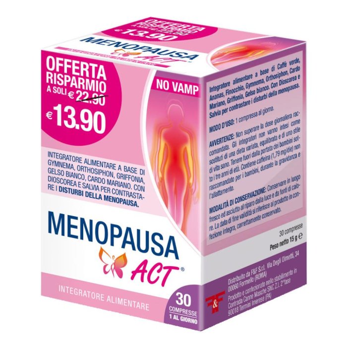 Menopausa Act per il benessere della Donna 30 Compresse