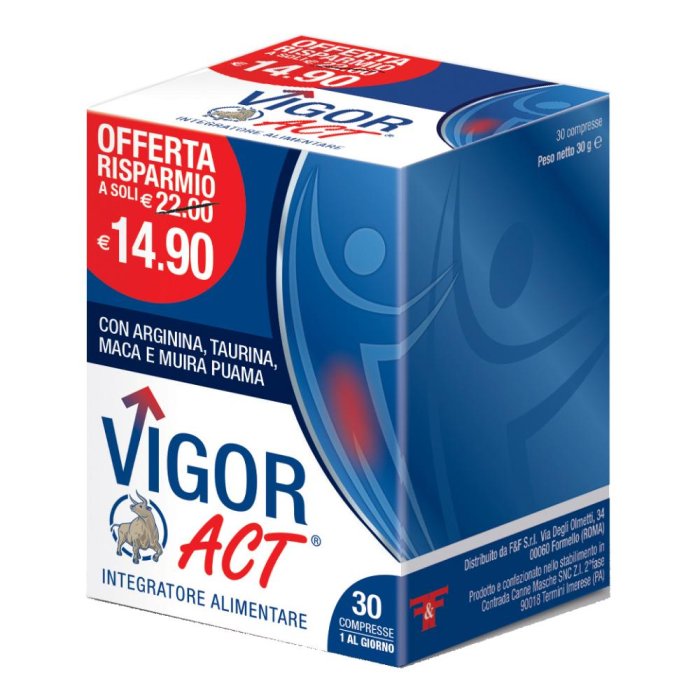 Linea Act Vita Act Vigor Act Integratore Alimentare, 30 compresse