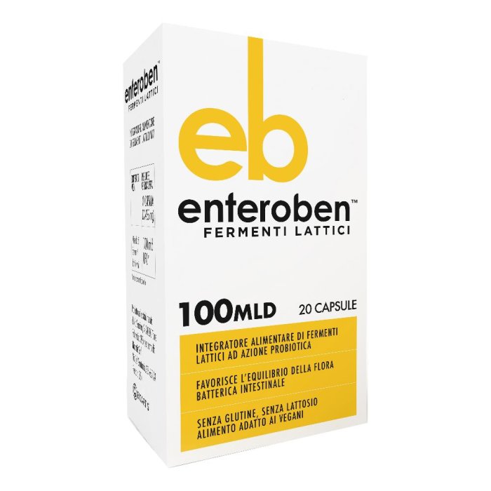 Bioartis Enteroben 100 mld 20 Capsule Vegetali