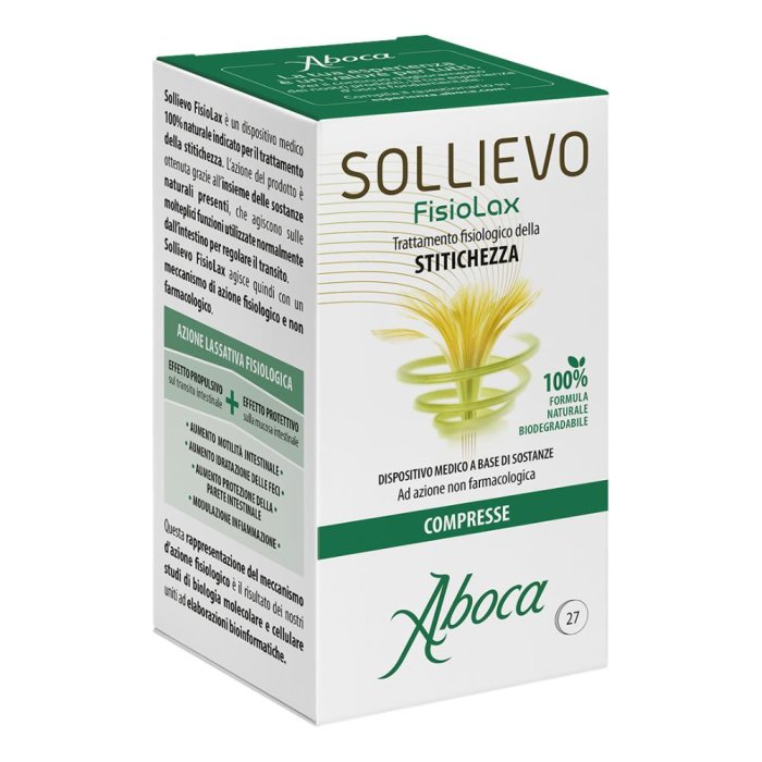 Aboca Sollievo Fisiolax 27 Compresse Lassativo Naturale per Regolarità Intestinale