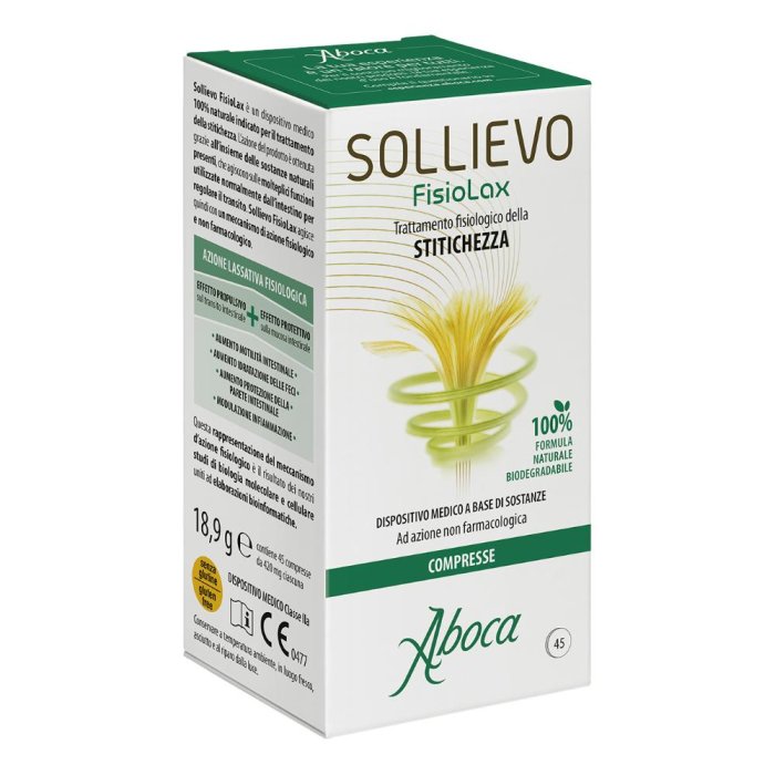 Aboca Sollievo Fisiolax Trattamento Stitichezza 45 compresse