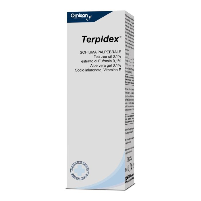 Terpidex Schiuma Palpebrale Detergente Delicata per Igiene di Palpebre e Ciglia 50 ml