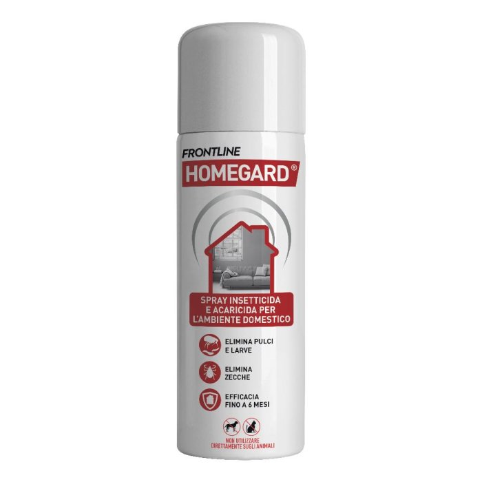 Frontline Homegard Spray 250 ml Antiparassitario Ambientale per Casa Contro Pulci e Zecche per Cani e Gatti
