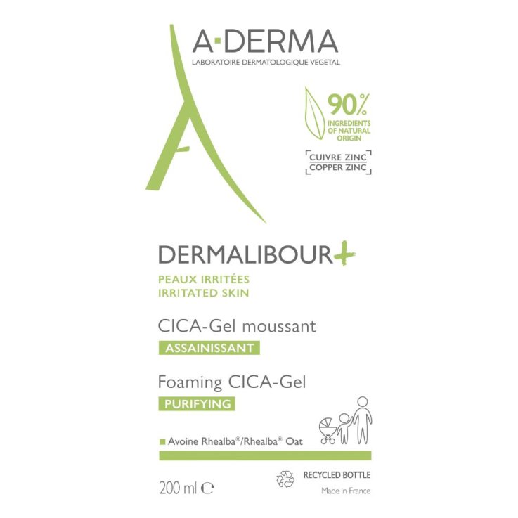 A Derma Dermalibour Plus Gel Detergente 200 ml Pelle Irritata Lenitivo per Viso e Corpo Neonati Bambini Adulti