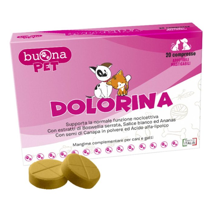 Dolorina 20 Compresse Antidolorifico per Mal di Testa, Dolori Muscolari e Febbre
