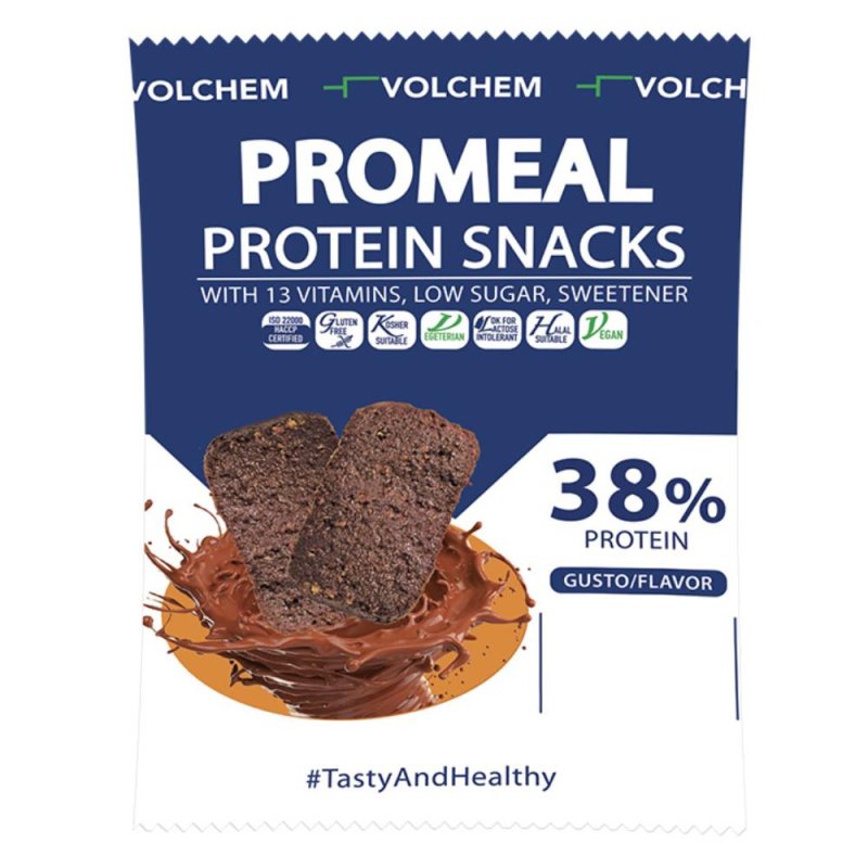 Volchem Integrazione Alimentare Sportiva Promeal Protein Nocciola Barrette Snack 3x12,5 g