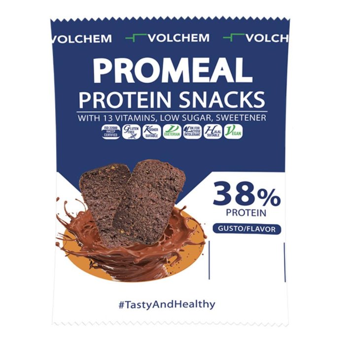 Volchem Integrazione Alimentare Sportiva Promeal Protein Cacao Barrette Snack 3x12,5 g