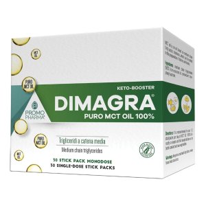 Dimagra MCT Oil 100% Olio di Trigliceridi a Catena Media 30 Stick Monodose Integratore per Controllo del Peso