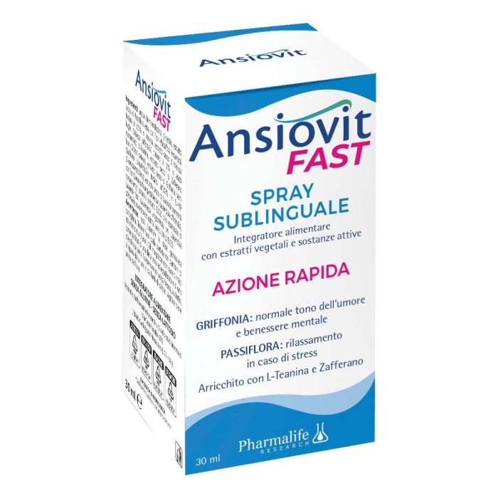 Ansiovit Fast Spray Sublinguale 30ml - Integratore a Base di Estratti Vegetali