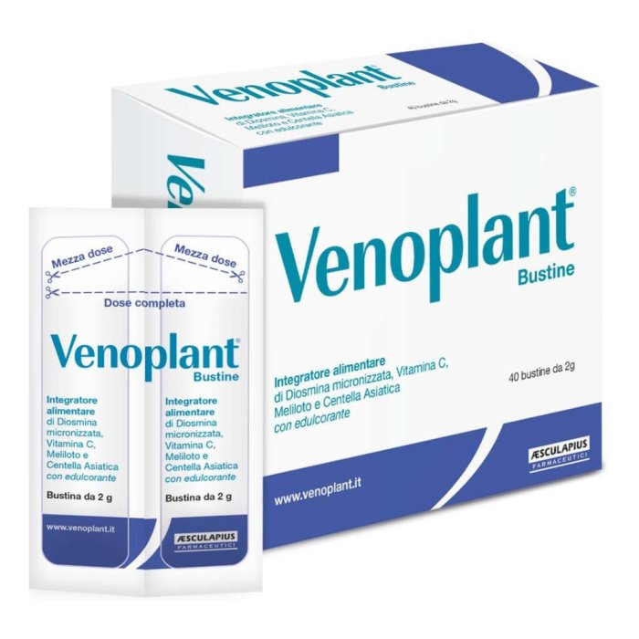 Venoplant 40 Bustine 2 g Integratore per la Circolazione Venosa e Benessere delle Gambe Suresi