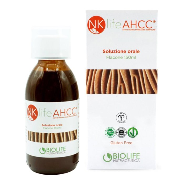 NKLIFE AHCC Integratore Liquido 150 Millilitri per Sostegno del Sistema Immunitario
