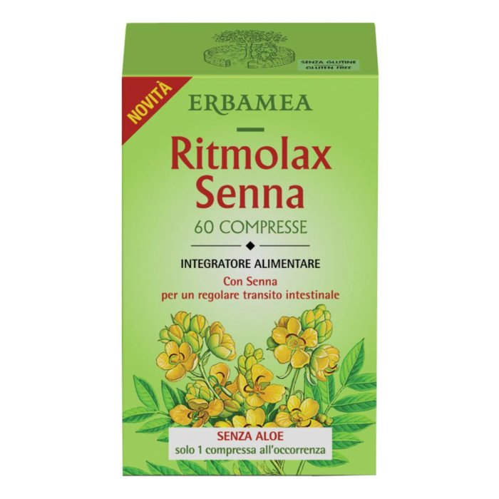 RITMOLAX Senna 60 Compresse Integratore a Base di Senna per Regolarità e Benessere Intestinale