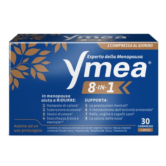 Ymea 8 in 1 - Integratore per i disturbi della menopausa 30 compresse