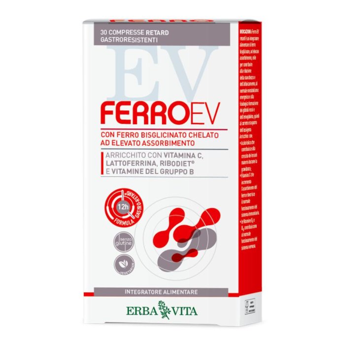 Erba Vita FerroEV - FerroEV Retard Integratore Alimentare 30 Compresse