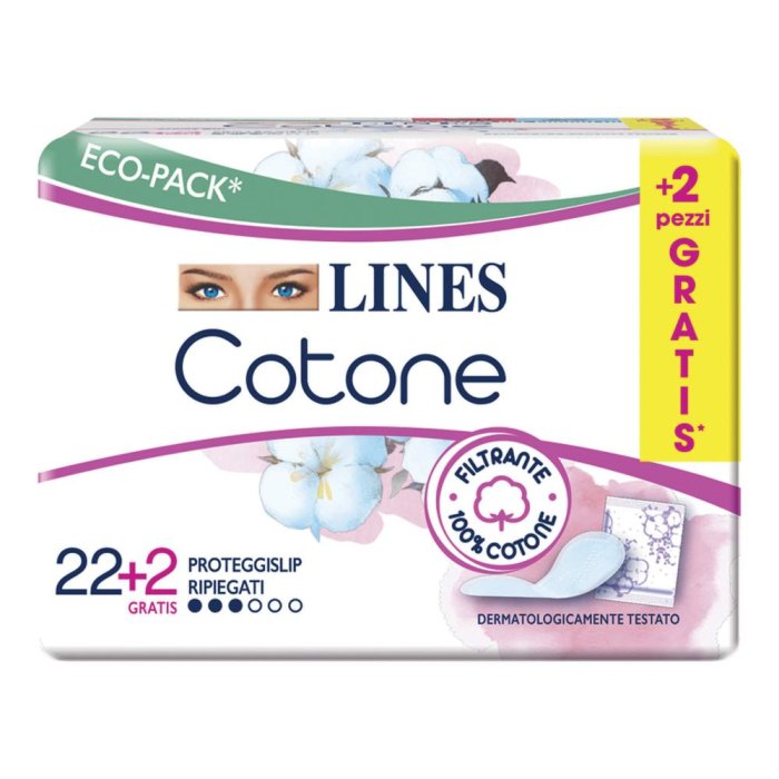 Lines Cotone Bio - Proteggislip Ripiegati 24 proteggislip