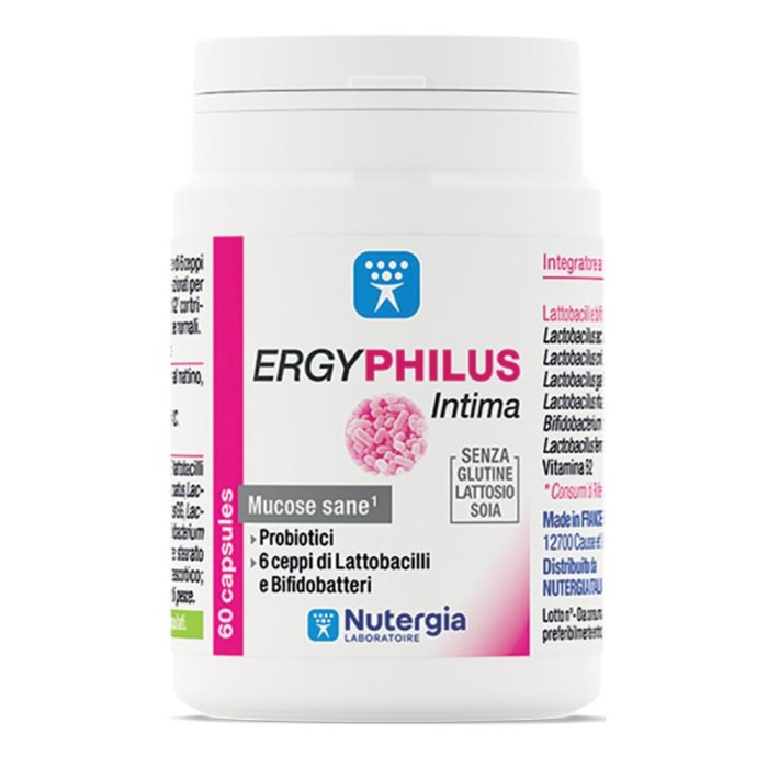 Ergyphilus Intima 60 capsule - probiotico con lattobacilli e bifidobatteri per benessere intestinale e flora intima