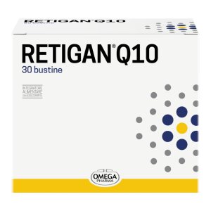 Retigan Q10 Integratore Alimentare con Coenzima Q10 per Retina e Benessere della Vista 30 Bustine