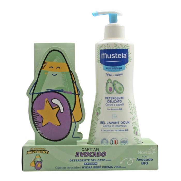 Mustela Cura delle Mamme e dei Bambini Cofanetto Detergente Delicato e Hydra Bebè Crema Viso