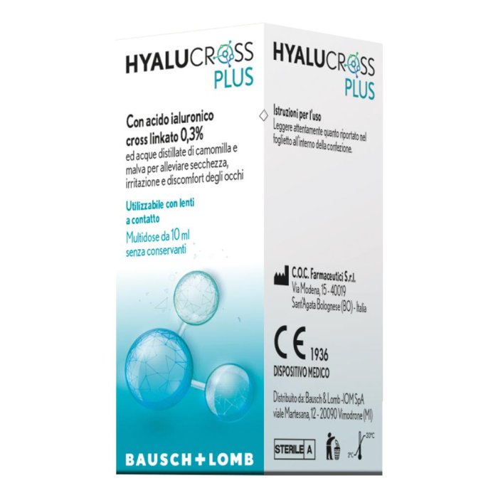 Hyalucross Plus acido ialuronico cross linkato fiala da dieci millilitri per trattamento estetico viso collo e décolleté