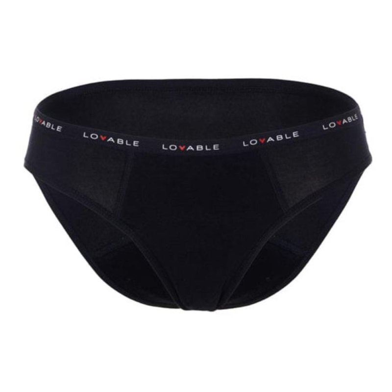 Lovable Period Panties - Slip da Ciclo Flusso Medio Nero Taglia 5/Extralarge