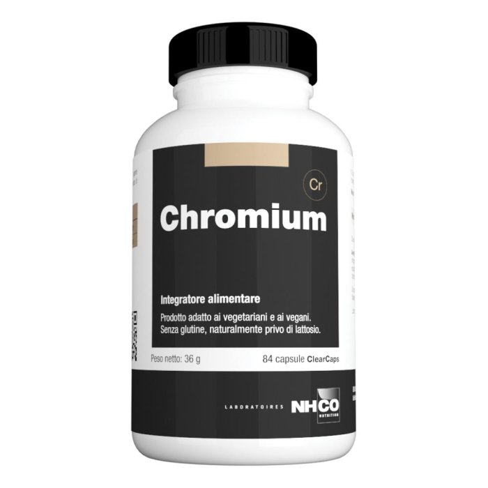 NHCO Chromium 84 Capsule Integratore di Cromo per Metabolismo degli Zuccheri e Controllo del Peso