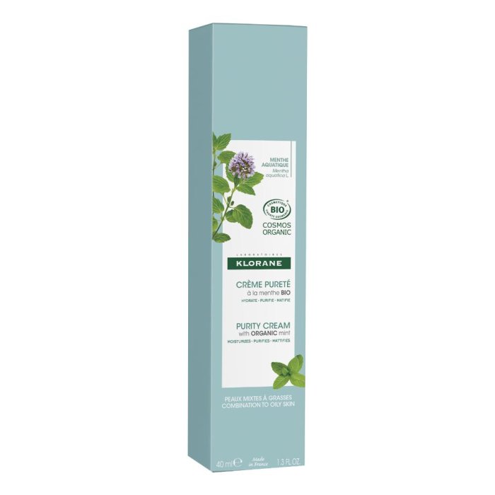 Klorane Crema Purificante Viso Menta Acquatica Bio 40ml