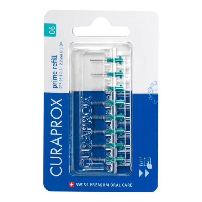 Curaden Ag Curaprox Cps 06 Scovolino Prime Refill Turquoise 8 Pezzi