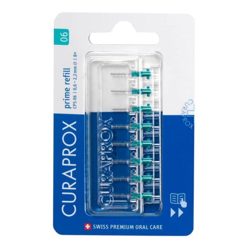 Curaden Ag Curaprox Cps 06 Scovolino Prime Refill Turquoise 8 Pezzi