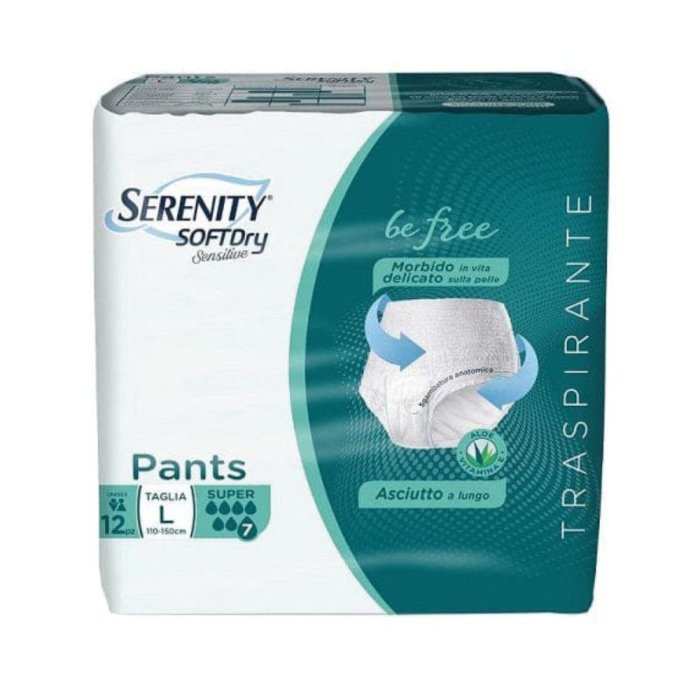 Serenity Pants Sensitive mutandina assorbente per incontinenza Super taglia Large 12 pezzi