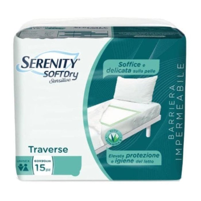 Serenity Soft Dry Sensitive Traversa Assorbente Super 60x90 15 Pezzi