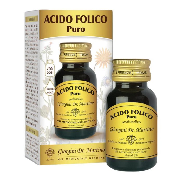 Acido folico puro analcolico 30 ml - soluzione orale di acido folico