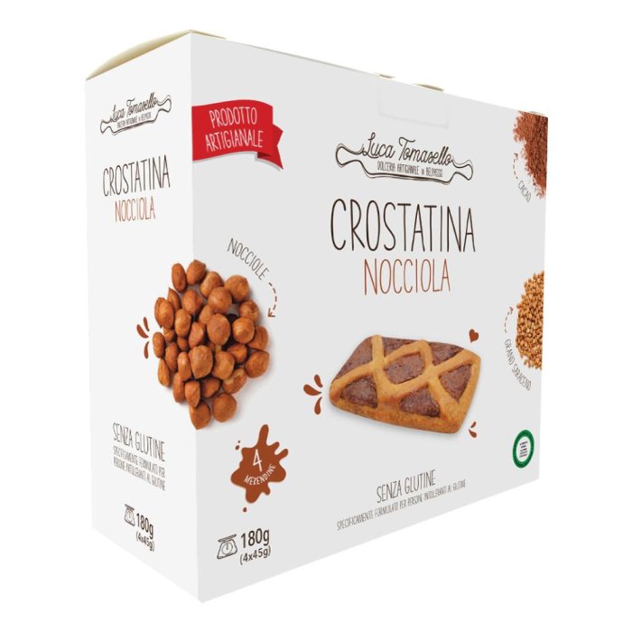 Crostatina Senza Glutine con Farcitura alla Nocciola Luca Tomasello Confezione da 180gr (4x45gr)