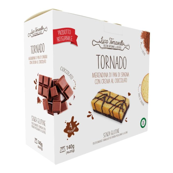 Tornado Merendina al Cioccolato senza glutine Luca Tomasello140 g