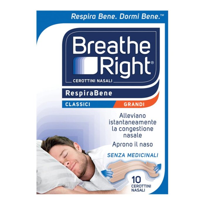 Breathe Right classici grandi 10 cerotti