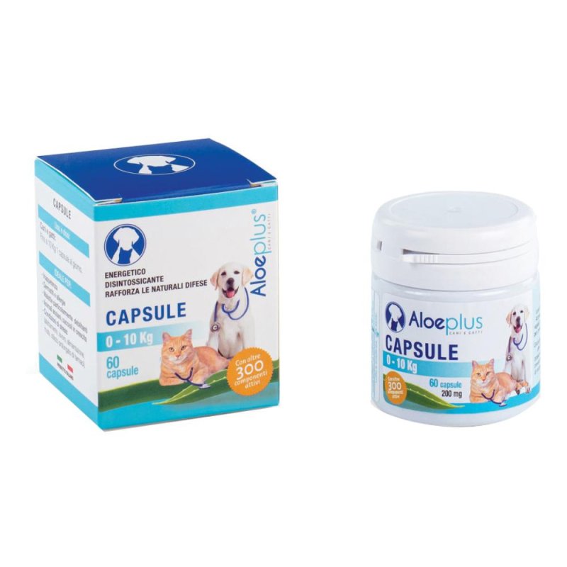 Aloe Plus Capsule Cani e Gatti Stimola le Difese Immunitarie 0-10Kg 60capsule