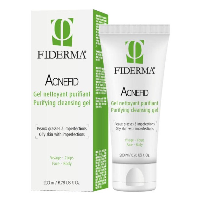 Fiderma Acnefid Gel Detergente Purificante Viso – Trattamento Quotidiano per Pelle Grassa e Acneica